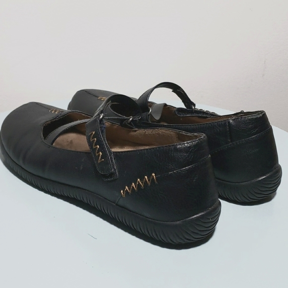 Orthaheel Myla Mary Jane Shoes Women's Size 9.5 Black Leather Hook & Loop Flats - Picture 4 of 11